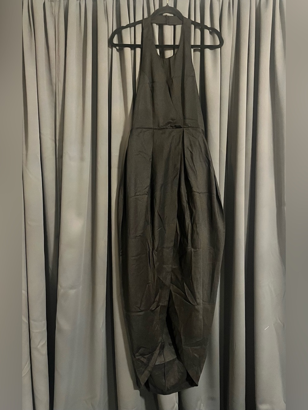 Lulu's Black Halter wedding guest Maxi Dress